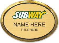 (image for) Subway Executive Oval Gold Badge