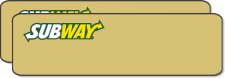 (image for) Subway Gold Logo Only Badge - Pack of 25