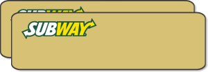 (image for) Subway Gold Logo Only Badge - Pack of 25