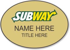 (image for) Subway Oval Gold Badge