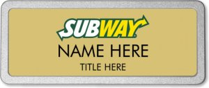 (image for) Subway Gold Prestige Badge with Pebbled Frame