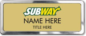 (image for) Subway Gold Prestige Badge with Polished Frame