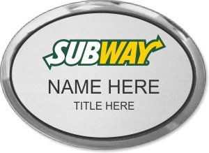 (image for) Subway Executive Oval Silver Badge