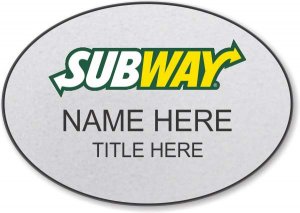 (image for) Subway Oval Silver Badge