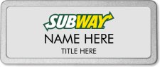 (image for) Subway Silver Prestige Badge with Pebbled Frame