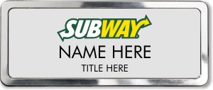 (image for) Subway Silver Prestige Badge with Polished Frame