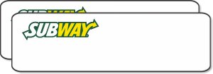 (image for) Subway White Logo Only Badge - Pack of 25