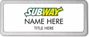 (image for) Subway White Prestige Badge with Pebbled Frame