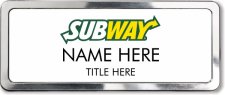 (image for) Subway White Prestige Badge with Polished Frame