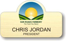 (image for) Sun Roads Farmory Shaped Gold Badge