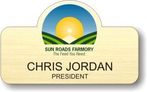 (image for) Sun Roads Farmory Shaped Gold Badge