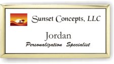 (image for) Sunset Concepts Executive White Gold Framed Badge
