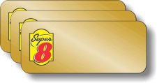 (image for) Super 8 Motel Logo B Gold Badge Pack of 25