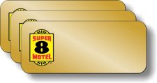 (image for) Super 8 Motel Logo A Gold Badge Pack of 25