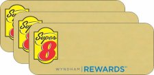 (image for) Super 8 Motel Logo B Wyndham Rewards Gold Badge Pack of 25