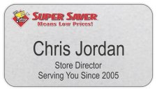 (image for) Super Saver Silver Name Badge