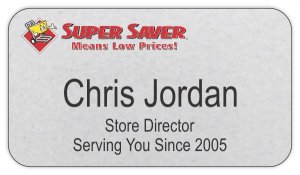 (image for) Super Saver Silver Name Badge