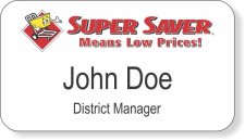 (image for) Super Saver White Name Badge