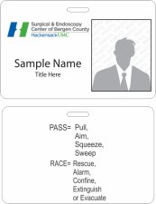 (image for) Surgical & Endoscopy Center of Bergen County PhotoID Horizontal Double-Sided badge