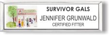 (image for) Survivor Gals Specialty Products & Salon Small Silver Executive Badge