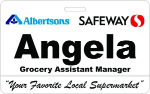 (image for) Albertsons Safeway Dual Logo ID Style (Double Sided, NO NICEGUARD)