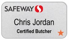 (image for) Safeway Silver Name Badge with Certified