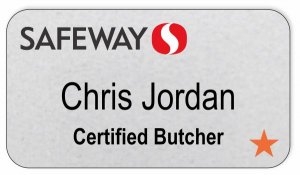 (image for) Safeway Silver Name Badge with Certified