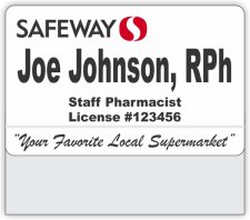 (image for) Safeway White Pharmacy Pocket Badge