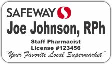 (image for) Safeway Small White Pharmacy Badge