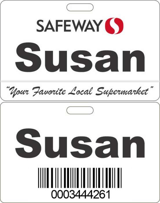 Safeway Hourly Associate White Badge (Classic ID Style) 1.54 NiceBadge