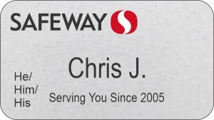 (image for) Safeway Associate Silver Badge Pronoun