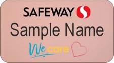 (image for) Safeway We Care Rose Gold Name Badge