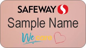 (image for) Safeway We Care Rose Gold Name Badge