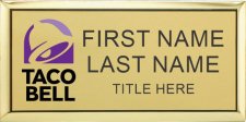 (image for) Taco Bell Executive Gold Name Badge