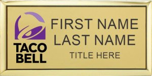 (image for) Taco Bell Executive Gold Name Badge