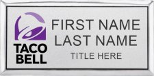 (image for) Taco Bell Executive Silver Name Badge