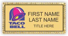 (image for) Taco Bell Gold Bling Badge