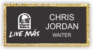 (image for) Taco Bell Gold/Black Bling Badge - (Live Mas)