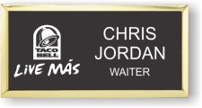 (image for) Taco Bell Gold/Black Executive Badge - (Live Mas)