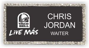 (image for) Taco Bell Silver/Black Bling Badge - (Live Mas)