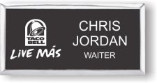 (image for) Taco Bell Silver/Black Executive Badge - (Live Mas)