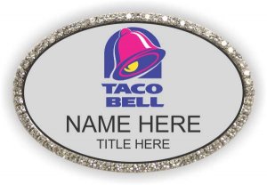 (image for) Taco Bell Oval Silver Bling Badge