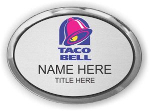 (image for) Taco Bell Oval Silver Executive Badge