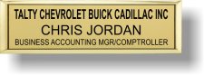 (image for) Talty Cheverolet Buick Cadillac Small Gold Executive Badge