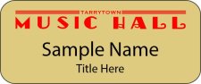 (image for) Tarrytown Music Hall Standard Gold Name Badge