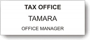 (image for) Tax Office White Badge