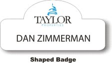 (image for) Taylor Properties White Shaped Badge