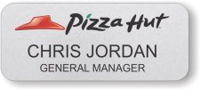 (image for) Pizza Hut Logo 2 Silver Badge