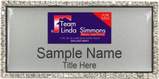 (image for) Team Linda Simmons Real Estate Bling Silver badge