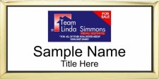 (image for) Team Linda Simmons Real Estate White Executive Gold Framed Badge